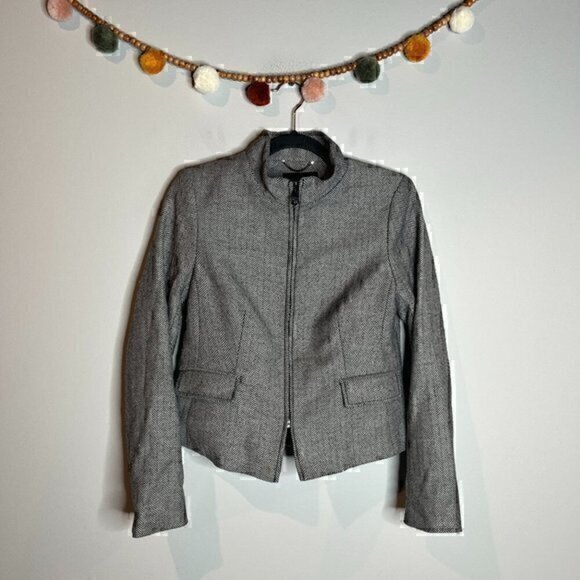 Banana Republic herringbone zip up jacket - Picture 1 of 5